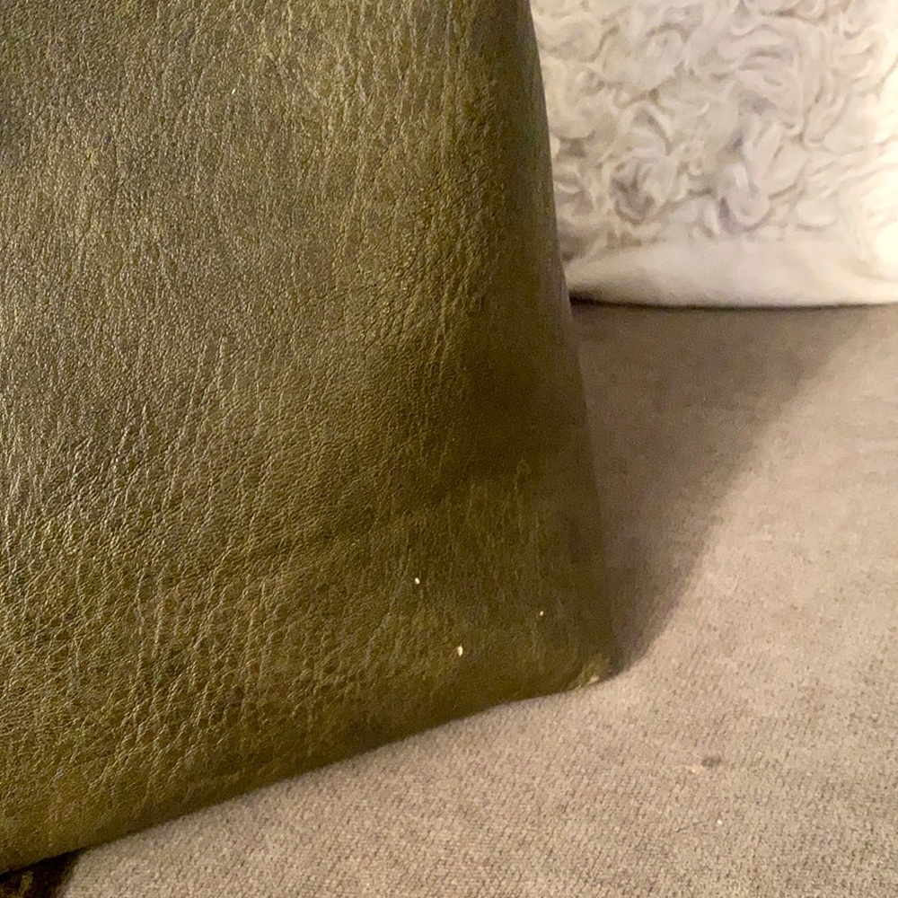 Crossbody Vegan Leather Purse Dark Olive Green - Picture 10 of 16